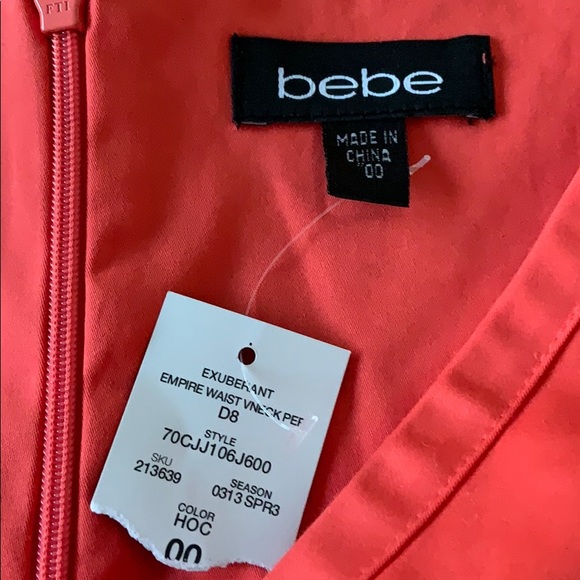 BEBE short peach 🍑 dress fitted - Picture 4 of 6